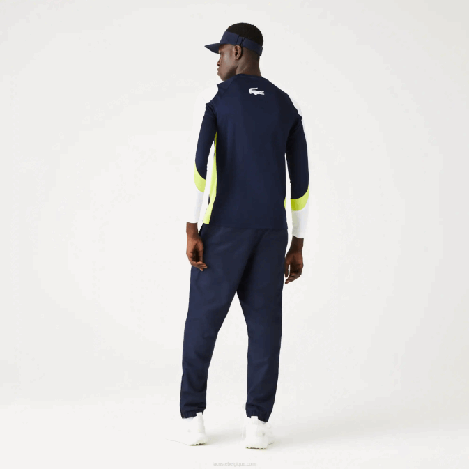 bleu marine jaune blanc 692 V6HV754 Hommes Lacoste t-shirt de tennis de sport