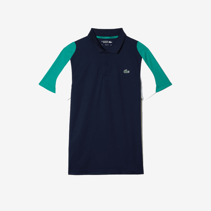bleu marine vert blanc yj2 V6HV557 Hommes Lacoste polo de tennis en piqué anti-dérapant sport regular fit