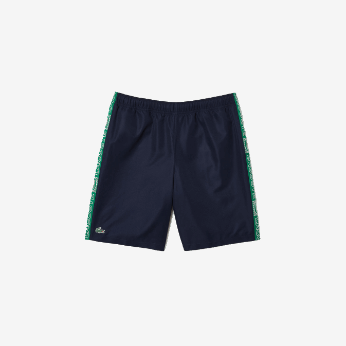 bleu marine vert mr0 V6HV1506 Hommes Lacoste short à bandes latérales avec logo sport