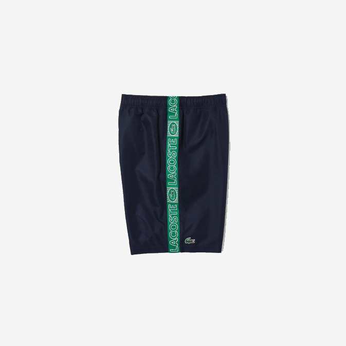 bleu marine vert mr0 V6HV1506 Hommes Lacoste short à bandes latérales avec logo sport