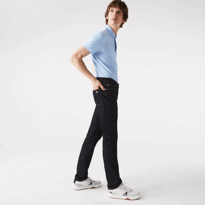 bleu ml4 V6HV420 Hommes Lacoste pantalon slim en denim de coton stretch