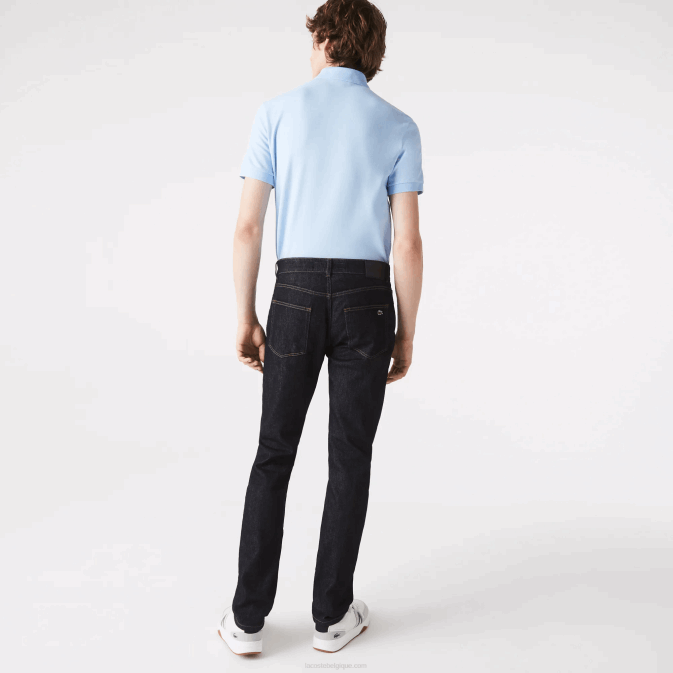 bleu ml4 V6HV420 Hommes Lacoste pantalon slim en denim de coton stretch
