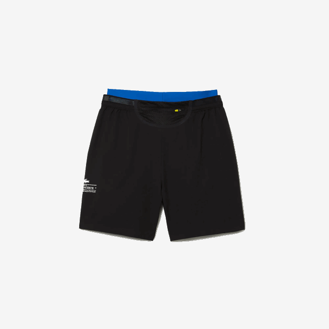 bleu noir 985 V6HV1423 Hommes Lacoste short de sport 3 en 1 avec doublure intégrée