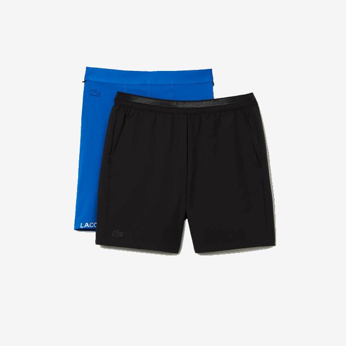 bleu noir 985 V6HV1423 Hommes Lacoste short de sport 3 en 1 avec doublure intégrée