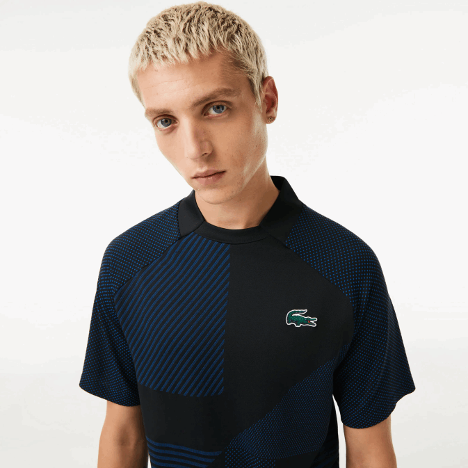 bleu noir 985 V6HV770 Hommes Lacoste polo de tennis sport coupe slim sans coutures