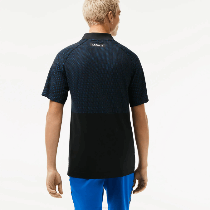 bleu noir 985 V6HV770 Hommes Lacoste polo de tennis sport coupe slim sans coutures
