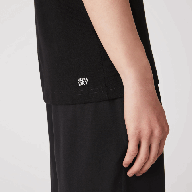 bleu noir 985 V6HV836 Hommes Lacoste t-shirt sport en jersey respirant crocodile imprimé 3d