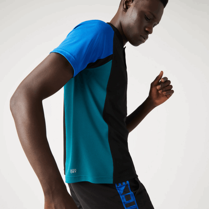 bleu noir vert y57 V6HV780 Hommes Lacoste polo de tennis sport thermorégulateur en piqué