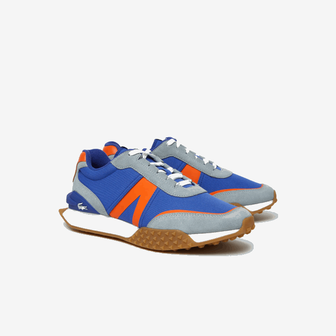 bleu orange ba1 V6HV1780 Hommes Lacoste l-spin chaussures d\extérieur en cuir et textile d\hiver de luxe