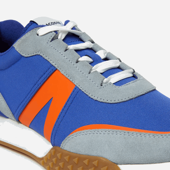 bleu orange ba1 V6HV1780 Hommes Lacoste l-spin chaussures d\extérieur en cuir et textile d\hiver de luxe