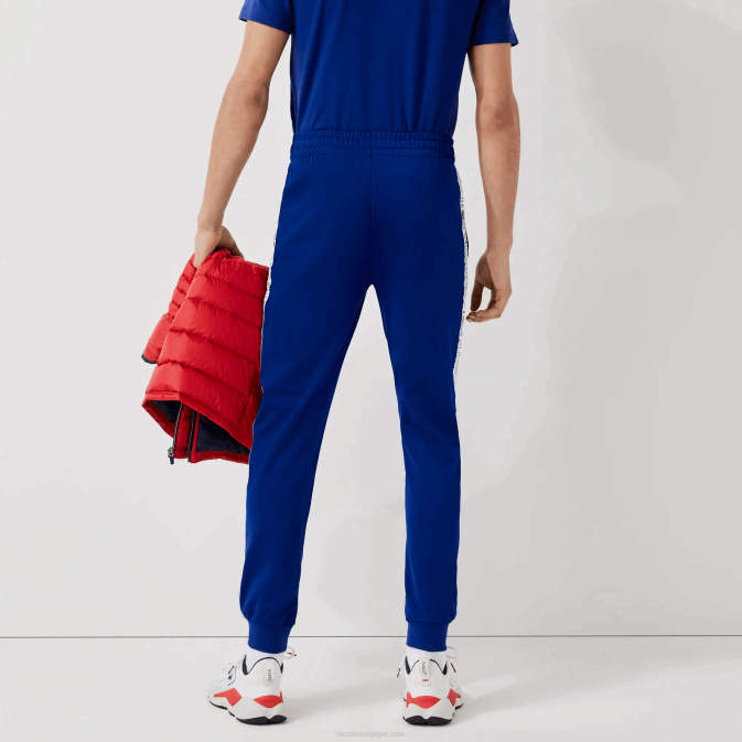 bleu rouge blanc an3 V6HV1119 Hommes Lacoste pantalon de survêtement à bandes de sport