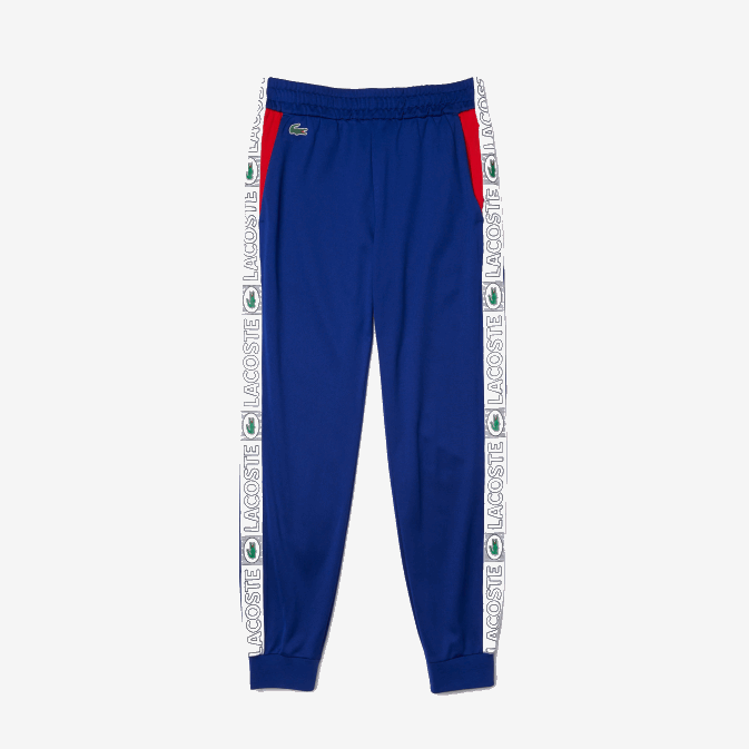 bleu rouge blanc an3 V6HV1119 Hommes Lacoste pantalon de survêtement à bandes de sport