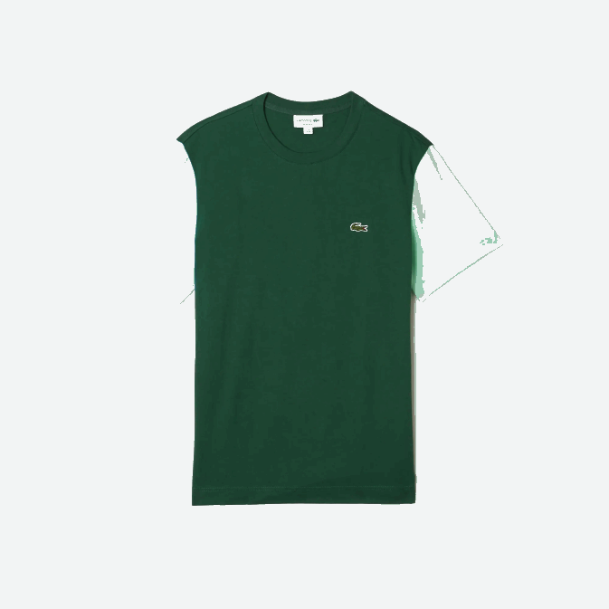 bleu vert clair 8at V6HV812 Hommes Lacoste t-shirt coupe classique en jersey de coton color block