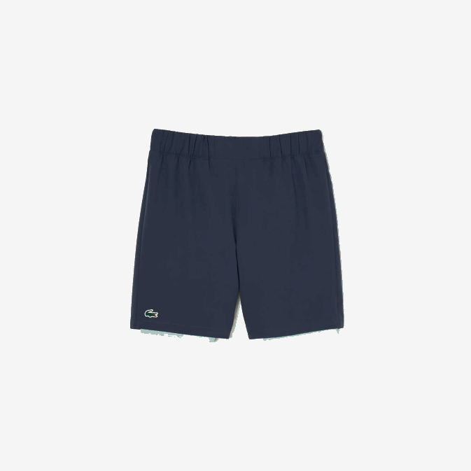 bleu vert clair b00 V6HV480 Hommes Lacoste short de sport bicolore avec sous-short intégré