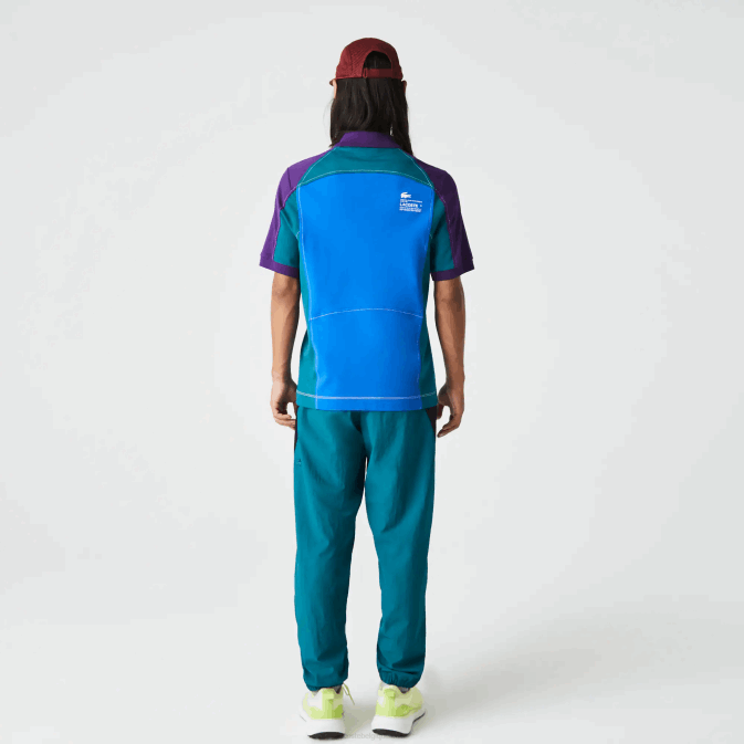 bleu vert violet 7w6 V6HV693 Hommes Lacoste polo en mini piqué stretch coupe classique