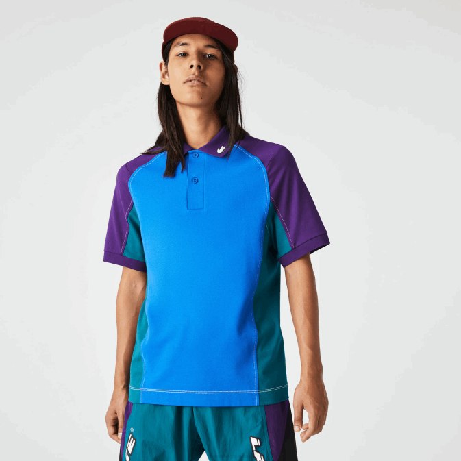bleu vert violet 7w6 V6HV693 Hommes Lacoste polo en mini piqué stretch coupe classique