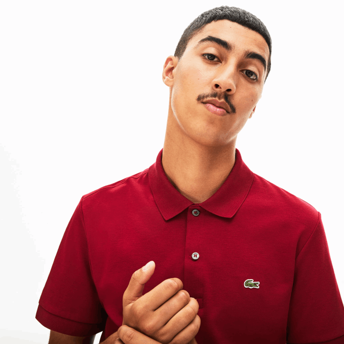 bordeaux 476 V6HV258 Hommes Lacoste polo coupe classique en coton pima
