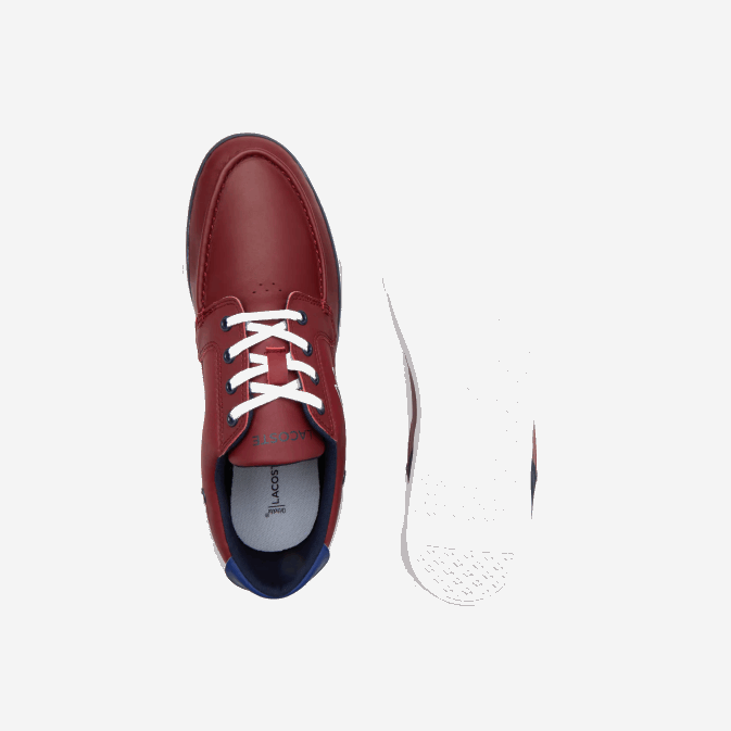 bordeaux blanc 2h2 V6HV1784 Hommes Lacoste chaussures bateau bayliss deck synthétiques à contraste de couleur