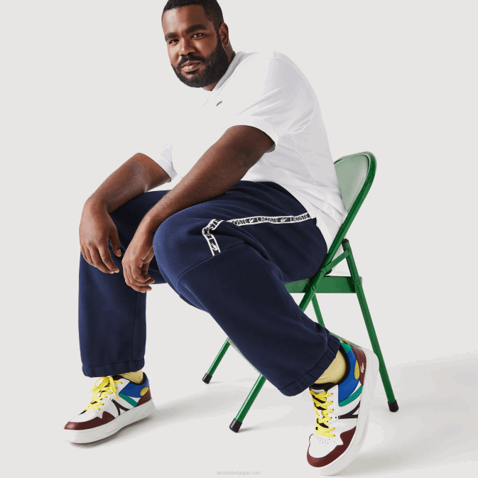 bordeaux blanc 2h2 V6HV1822 Hommes Lacoste baskets en cuir l005