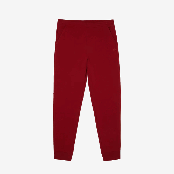 bordeaux ypw V6HV1007 Hommes Lacoste pantalon de survêtement coupe slim en coton mélangé chiné