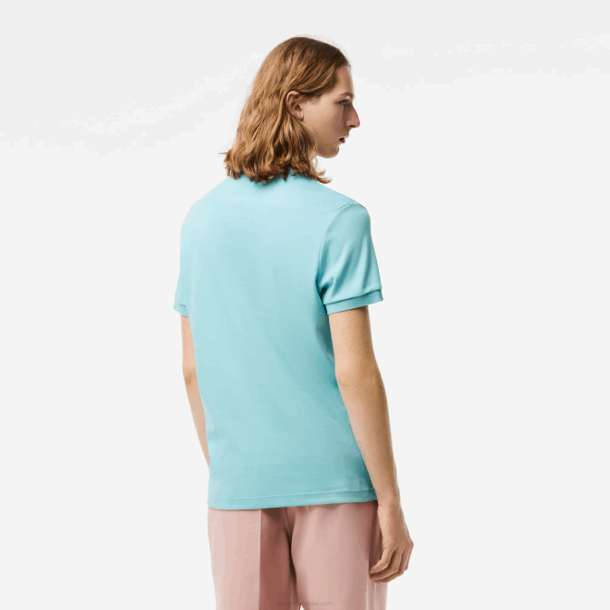 bvg turquoise V6HV257 Hommes Lacoste polo coupe classique en coton pima