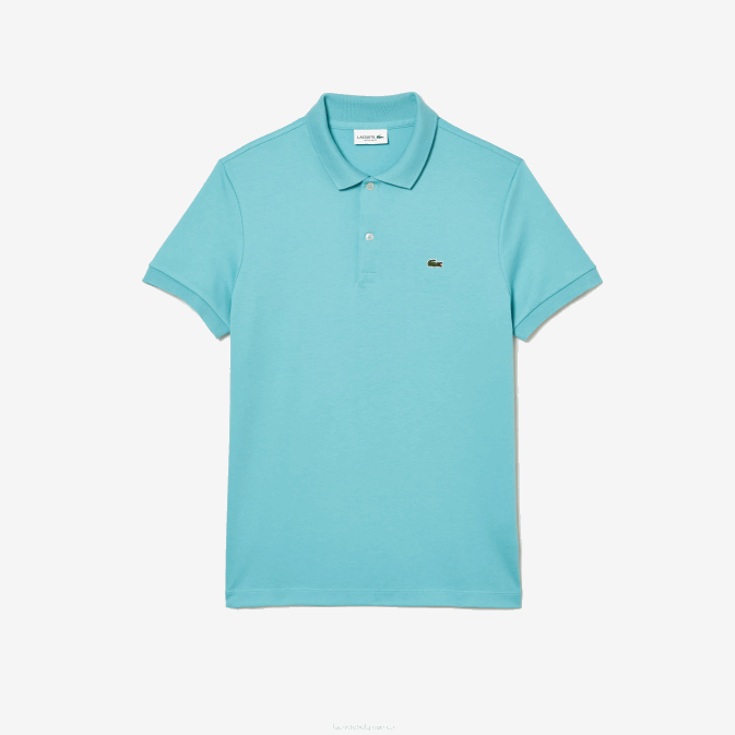 bvg turquoise V6HV257 Hommes Lacoste polo coupe classique en coton pima