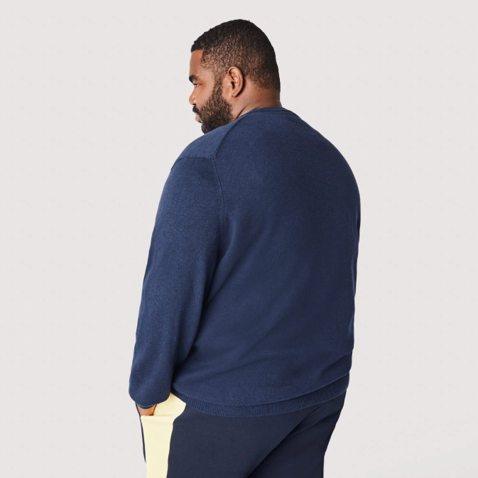 chine bleue 3gf V6HV1325 Hommes Lacoste pull col v en coton bio