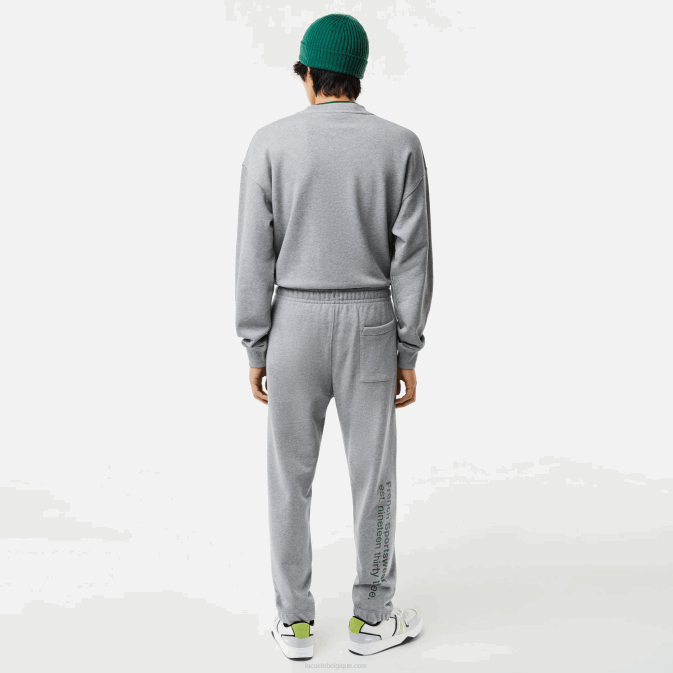 cour de chine grise V6HV1012 Hommes Lacoste pantalon de survêtement imprimé