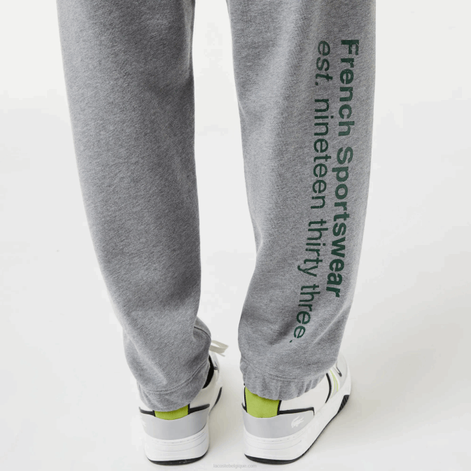 cour de chine grise V6HV1012 Hommes Lacoste pantalon de survêtement imprimé