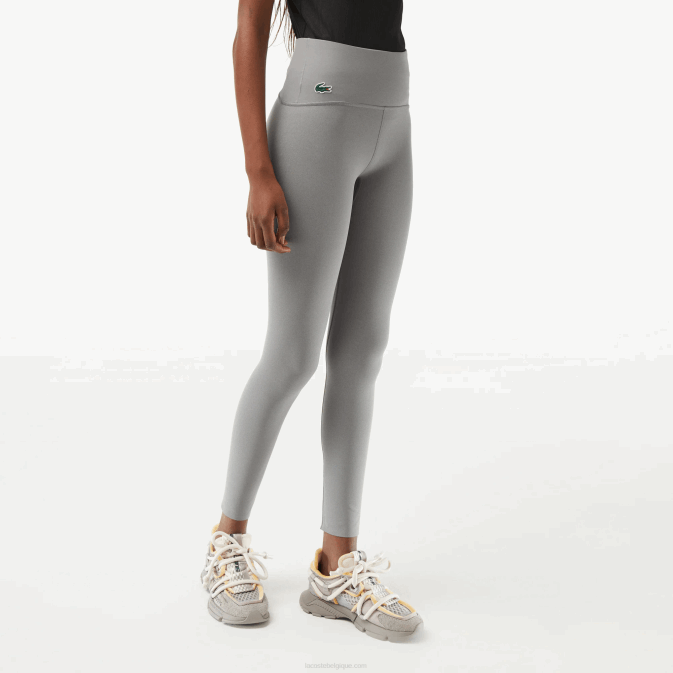 cour de chine grise V6HV2400 femmes Lacoste legging sport sculptant en polyester recyclé