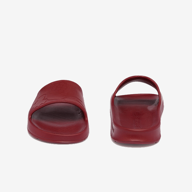 dr2 rouge foncé V6HV1813 Hommes Lacoste claquettes en synthétique à logo croco 20