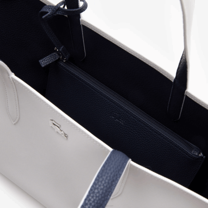 farine bleu nuit l44 V6HV2776 femmes Lacoste sac cabas bicolore réversible anna