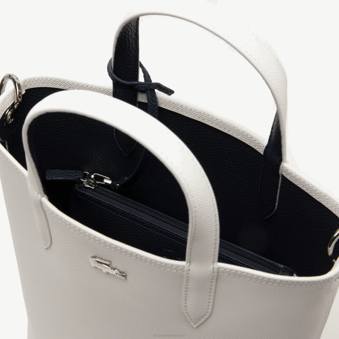 farine bleu nuit l44 V6HV2780 femmes Lacoste sac cabas réversible en toile enduite anna