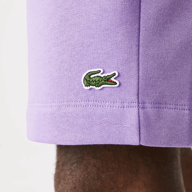 gfu violet V6HV1425 Hommes Lacoste short en molleton de coton bio brossé