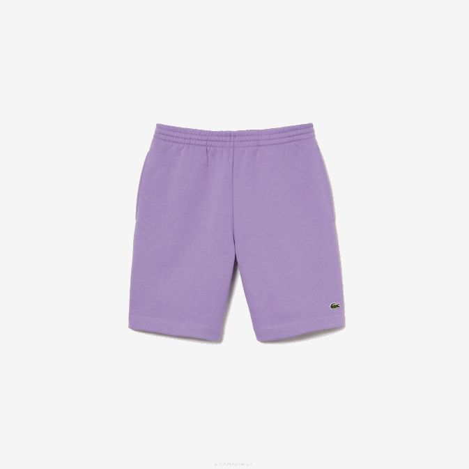 gfu violet V6HV1425 Hommes Lacoste short en molleton de coton bio brossé