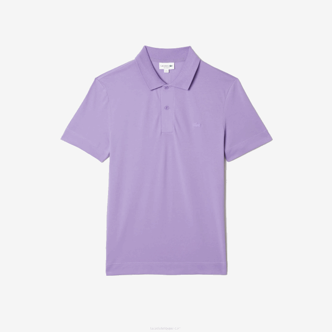 gfu violet V6HV602 Hommes Lacoste polo en piqué de coton respirant Active Movement