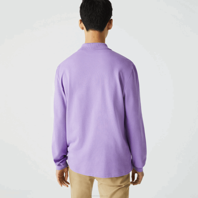 gfu violet V6HV945 Hommes Lacoste polo à manches longues original l1212