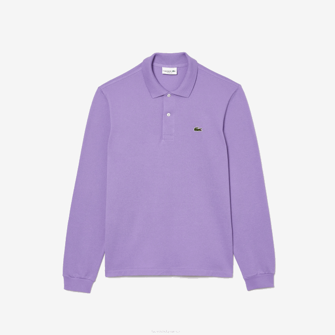 gfu violet V6HV945 Hommes Lacoste polo à manches longues original l1212