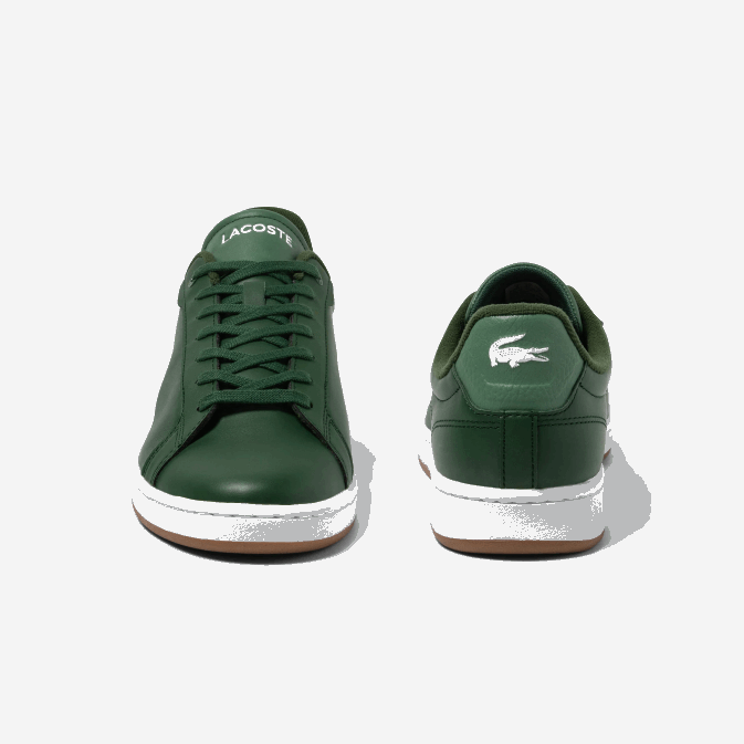 gomme vert foncé grg V6HV1723 Hommes Lacoste baskets en cuir à semelle en gomme carnaby pro