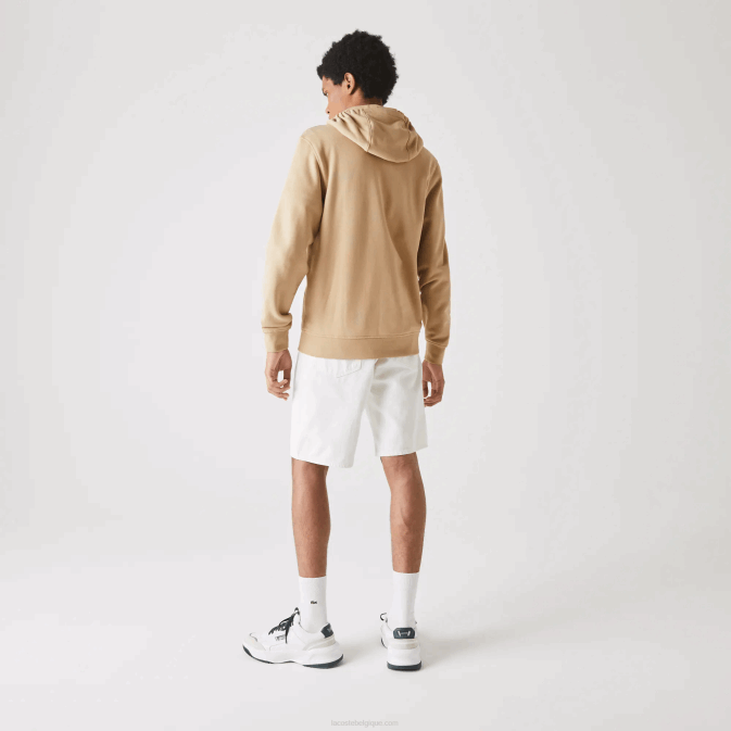 gp2 beige V6HV981 Hommes Lacoste sweat bi-matière sport léger