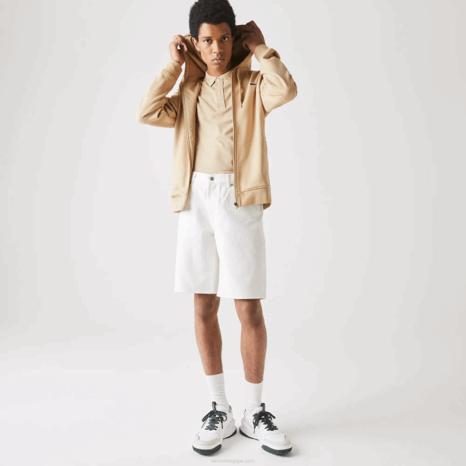 gp2 beige V6HV981 Hommes Lacoste sweat bi-matière sport léger