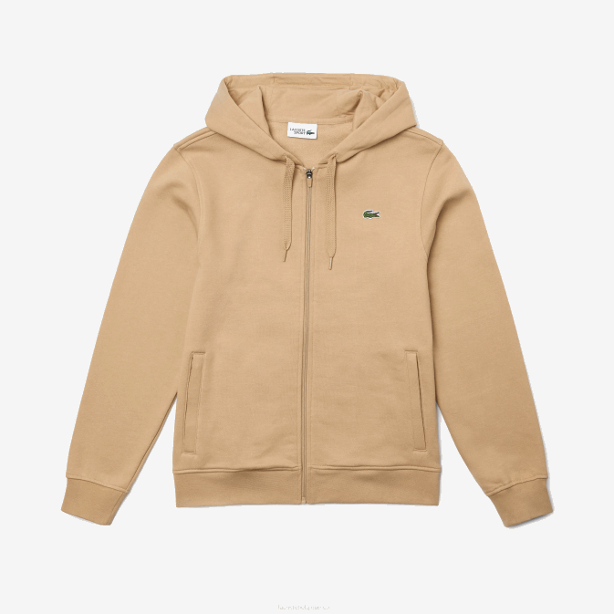 gp2 beige V6HV981 Hommes Lacoste sweat bi-matière sport léger