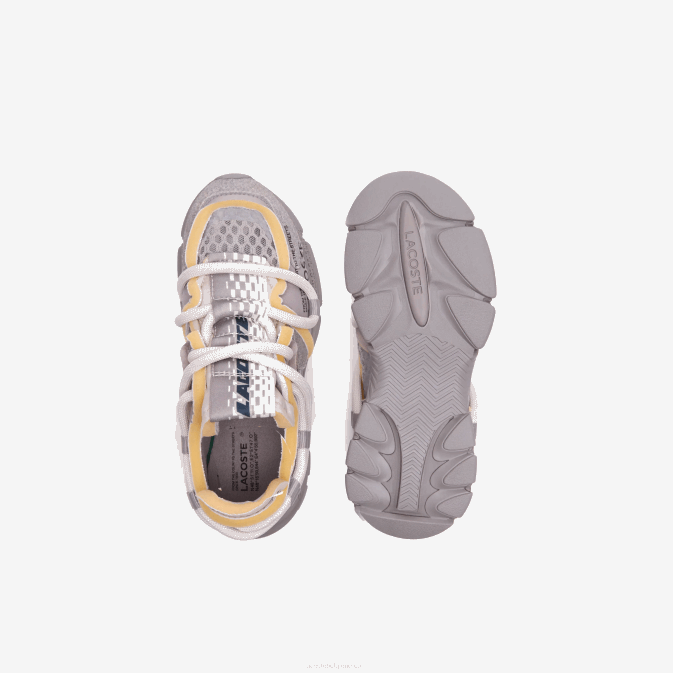 gris blanc 1e7 V6HV1732 Hommes Lacoste baskets en textile l003 active