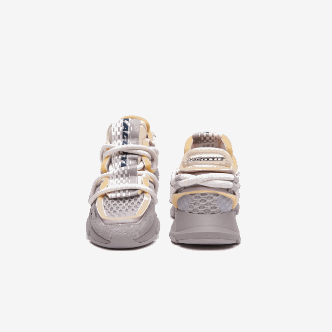 gris blanc 1e7 V6HV1732 Hommes Lacoste baskets en textile l003 active