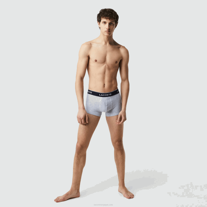 gris bleu chine f7k V6HV1371 Hommes Lacoste lot de 3 boxers casual
