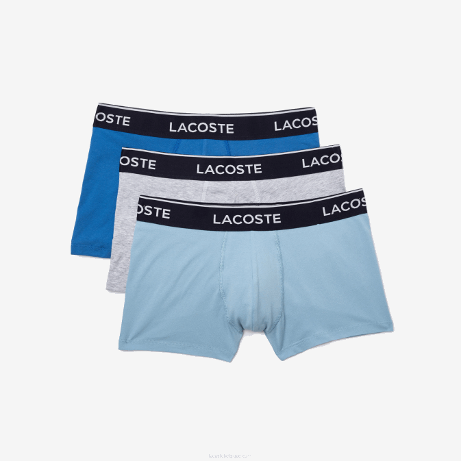 gris bleu chine f7k V6HV1371 Hommes Lacoste lot de 3 boxers casual