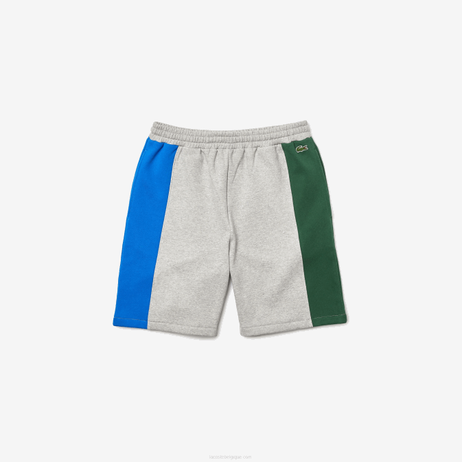 gris bleu chine vert hkb V6HV1514 Hommes Lacoste short en molleton de coton à logo
