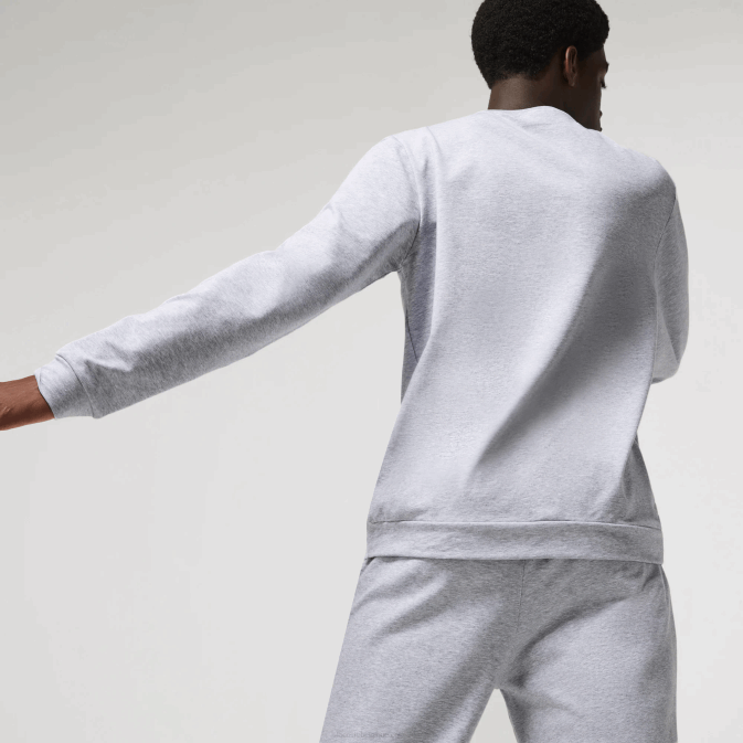 gris chine blanc w9d V6HV1222 Hommes Lacoste sweat-shirt d\intérieur en molleton de coton imprimé