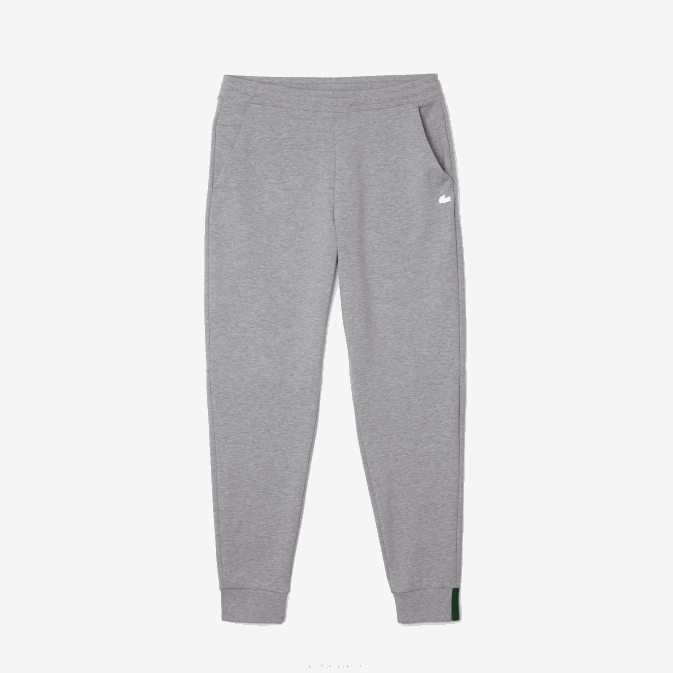 gris chiné 4jv V6HV1005 Hommes Lacoste pantalon de survêtement coupe slim en coton mélangé chiné
