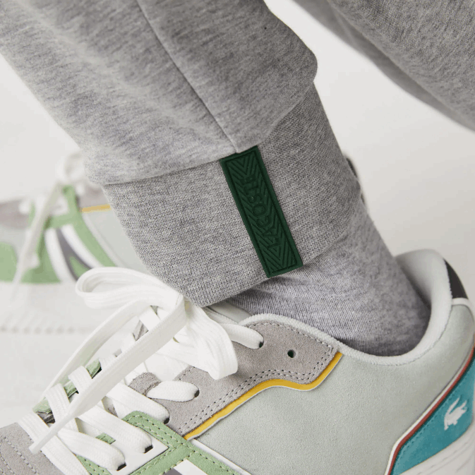 gris chiné 4jv V6HV1005 Hommes Lacoste pantalon de survêtement coupe slim en coton mélangé chiné